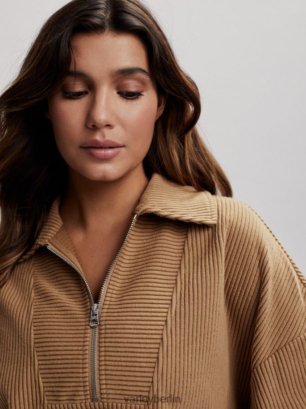 Varley Blair-Pullover mit halbem Reißverschluss Frauen B2X2PN195 Wüstensand Bekleidung