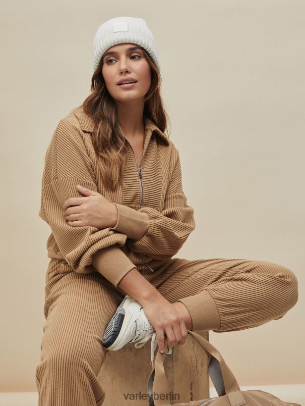 Varley Blair-Pullover mit halbem Reißverschluss Frauen B2X2PN195 Wüstensand Bekleidung