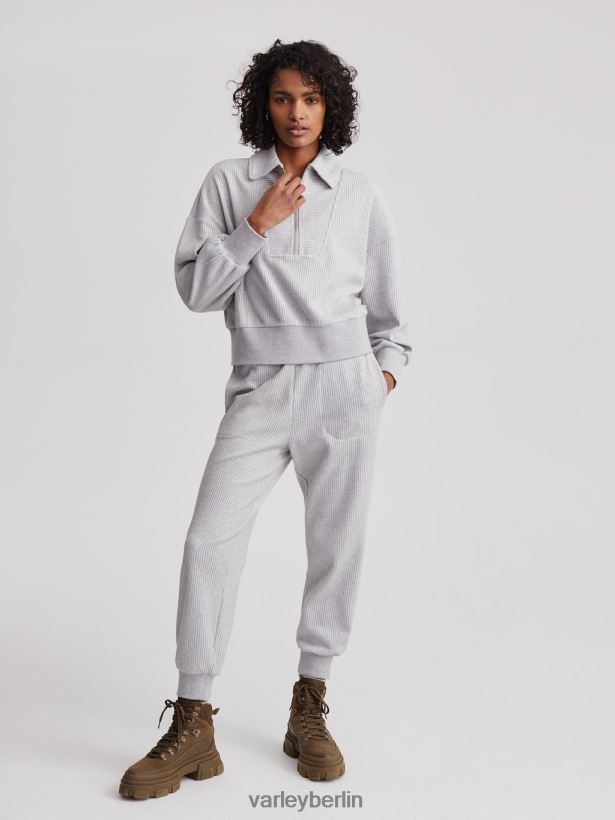 Varley Blair-Pullover mit halbem Reißverschluss Frauen B2X2PN196 grauer Mergel Bekleidung