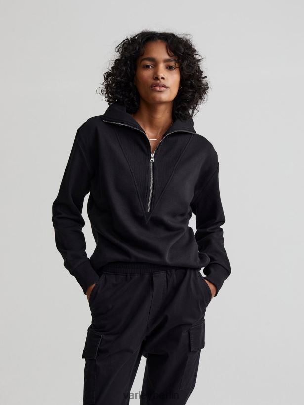 Varley Clearwood-Pullover mit halbem Reißverschluss Frauen B2X2PN229 Schwarz Bekleidung
