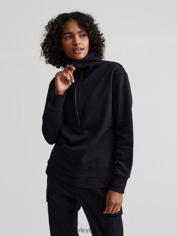 Varley Clearwood-Pullover mit halbem Reißverschluss Frauen B2X2PN229 Schwarz Bekleidung