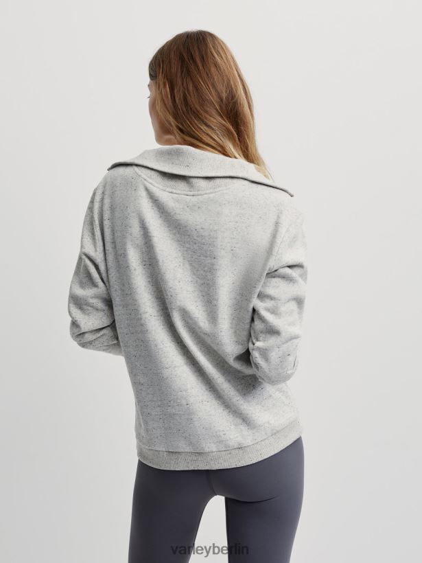 Varley Clearwood-Pullover mit halbem Reißverschluss Frauen B2X2PN230 Elfenbeinmeliert Bekleidung