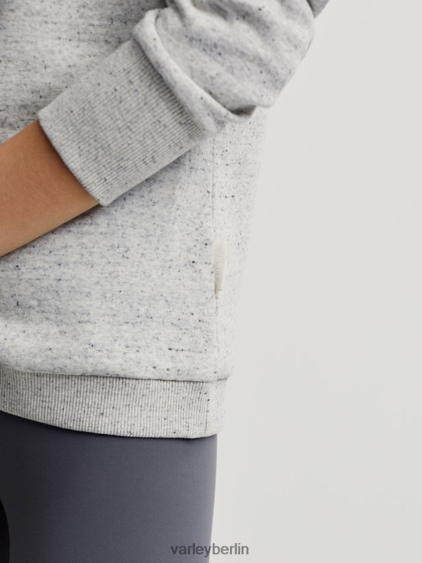 Varley Clearwood-Pullover mit halbem Reißverschluss Frauen B2X2PN230 Elfenbeinmeliert Bekleidung