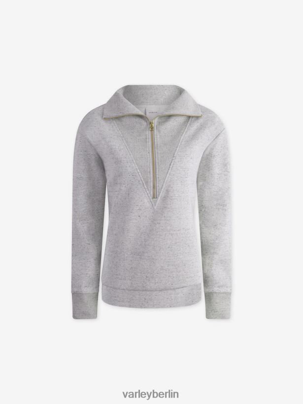 Varley Clearwood-Pullover mit halbem Reißverschluss Frauen B2X2PN230 Elfenbeinmeliert Bekleidung