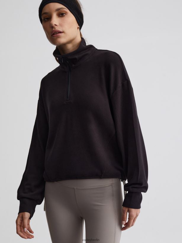 Varley Collett-Pullover mit halbem Reißverschluss Frauen B2X2PN237 Schwarz Bekleidung
