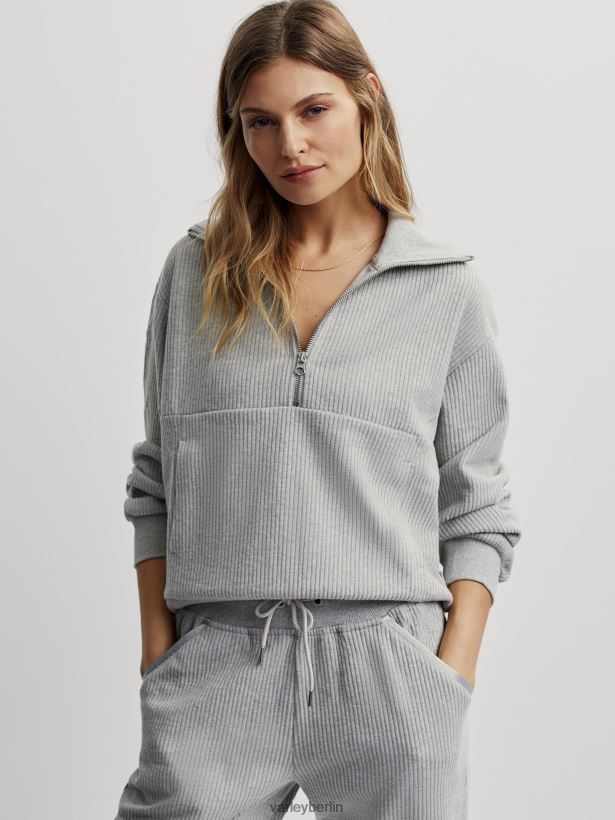 Varley Cyrus-Pullover mit halbem Reißverschluss Frauen B2X2PN228 Salbei-Heide-Mergel Bekleidung