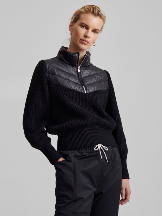 Varley Daines-Pullover mit halbem Reißverschluss Frauen B2X2PN421 Schwarz Bekleidung