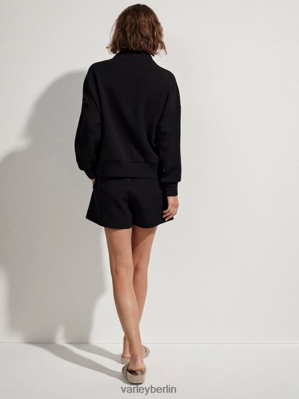 Varley Hawley-Sweatshirt mit halbem Reißverschluss Frauen B2X2PN84 Schwarz Bekleidung