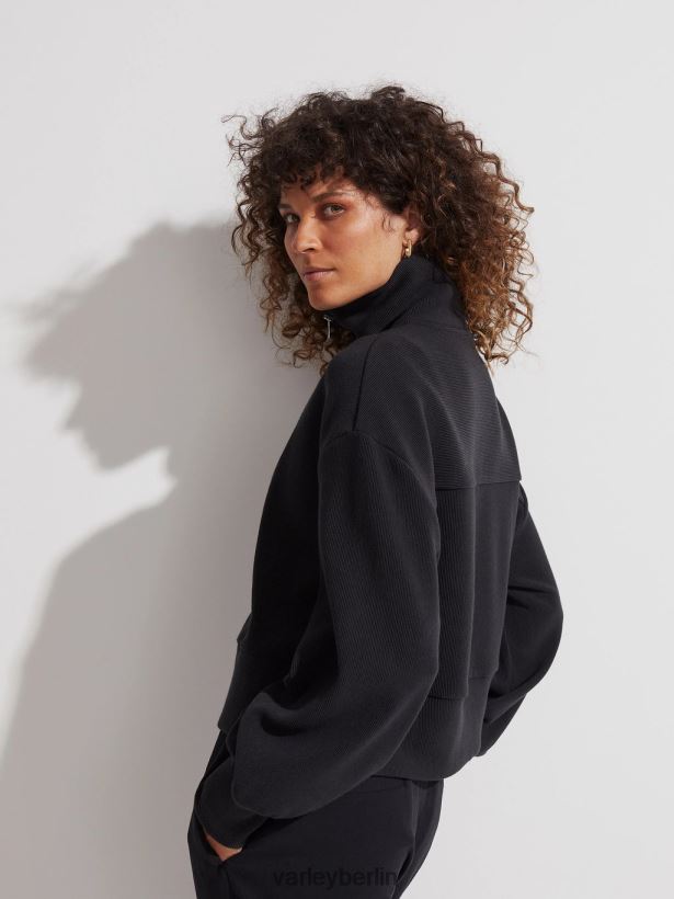 Varley Ramona-Pullover mit halbem Reißverschluss Frauen B2X2PN144 Schwarz Bekleidung