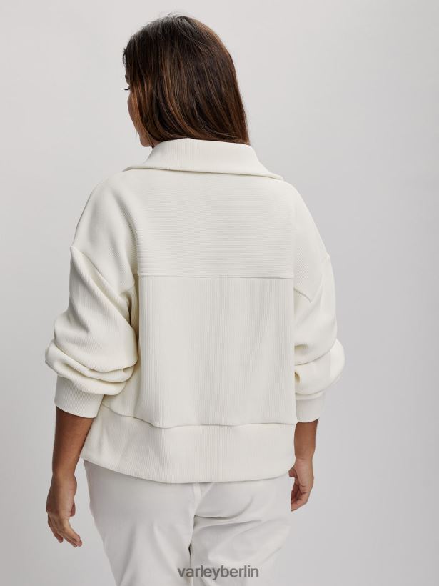 Varley Ramona-Pullover mit halbem Reißverschluss Frauen B2X2PN147 flüstern weiß Bekleidung