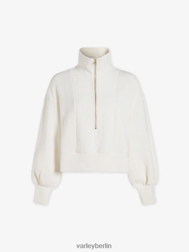 Varley Ramona-Pullover mit halbem Reißverschluss Frauen B2X2PN147 flüstern weiß Bekleidung