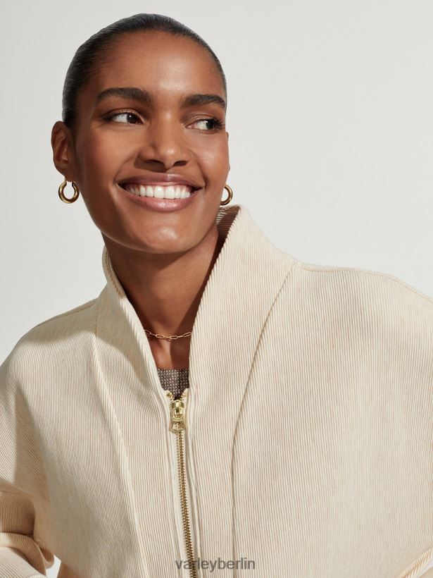 Varley Rosanne-Sweatshirt mit durchgehendem Reißverschluss Frauen B2X2PN108 Haferflockenmergel Bekleidung