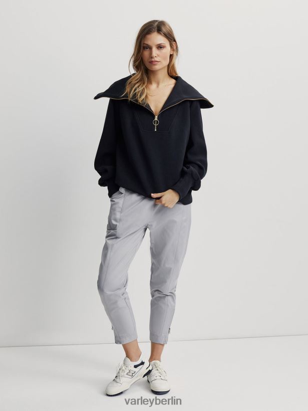 Varley Vine-Pullover mit halbem Reißverschluss Frauen B2X2PN87 Schwarz Bekleidung