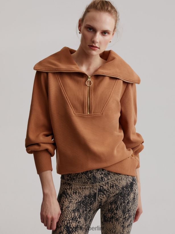 Varley Vine-Pullover mit halbem Reißverschluss Frauen B2X2PN92 Roggen Bekleidung